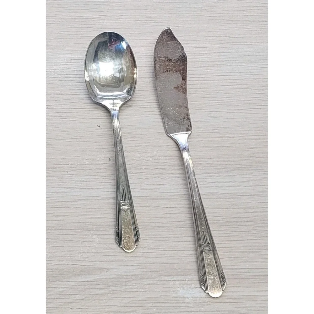 WM A Rogers Paramount Silver Overlaid Flatware 20 Replacement‎ Pcs Art Deco 1933